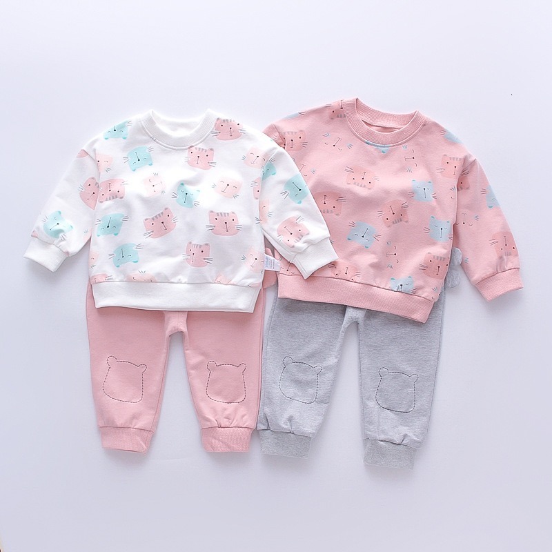Clothing Sets 2Pcs Baby Girls Autumn Winter Toddler Clothes Kids Tracksuit For Girl Suit Children 1 to 6 Year 221118