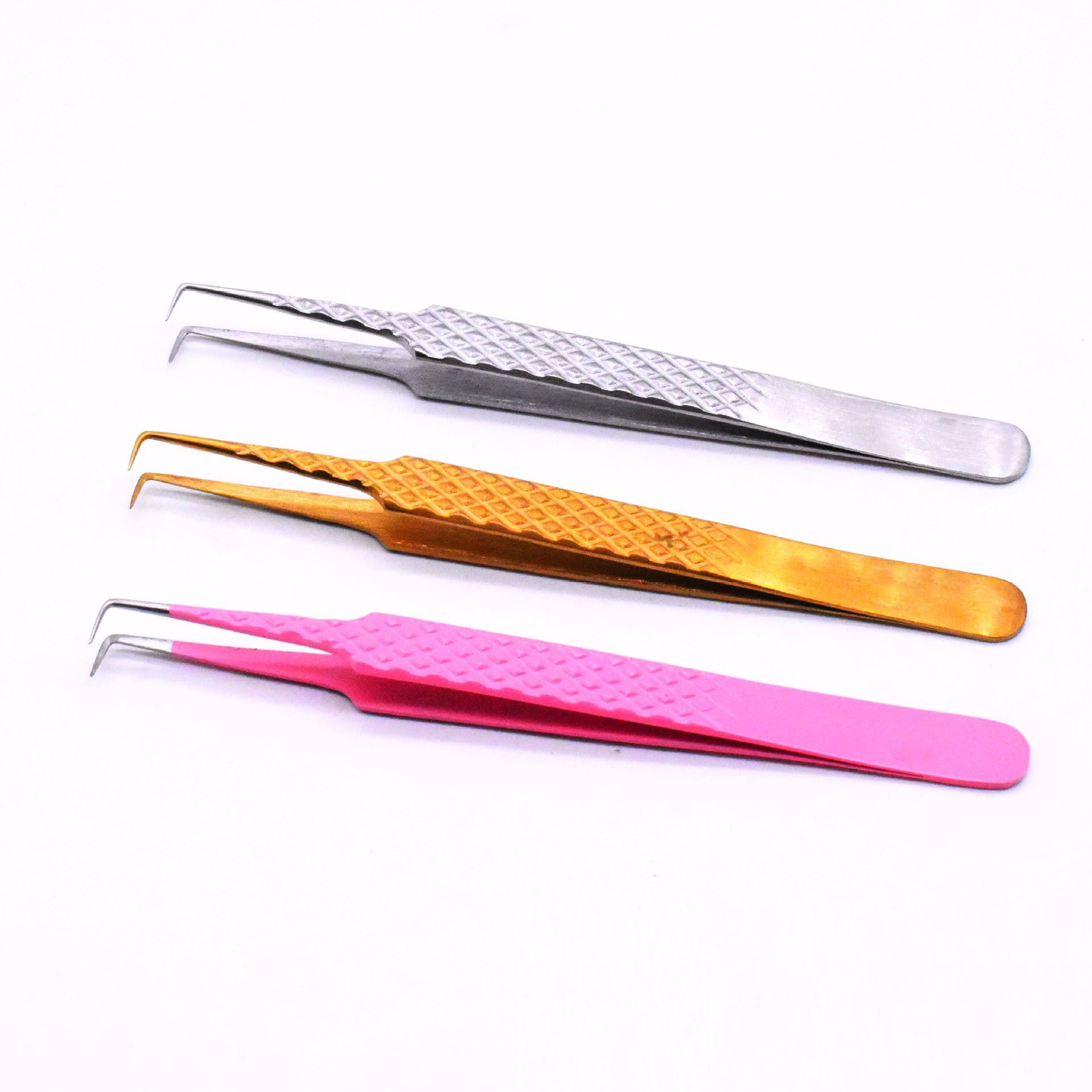 Stainless Steel 90 Degree volume tweezers for mega classic Eyelash Extension techniques
Stainless Steel 90 Degree volume tweezers for mega classic Eyelash Extension techniques