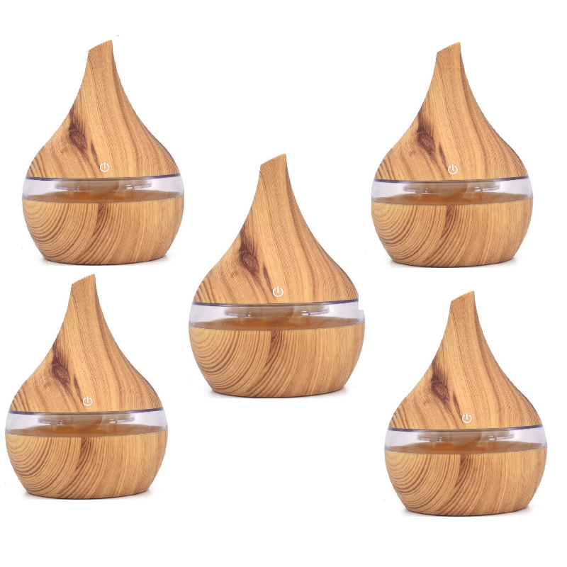 Top Humidifiers 300ml USB Electric Aroma Air Diffuser Wood Ultrasonic Humidifier Essential Oil Aromatherapy Cool Mist Maker for Home
