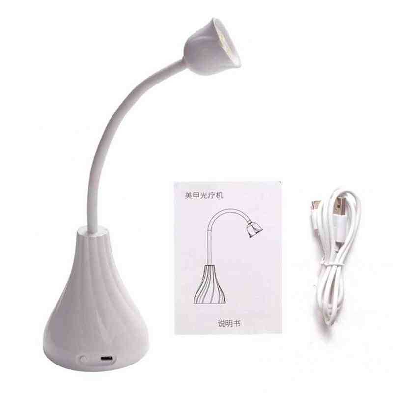 Nxy Lotus Mini Nail Lamp Dryer Machine 18w Rechargeable Portable Uv/led Light Curing Polish Glue Art 220624