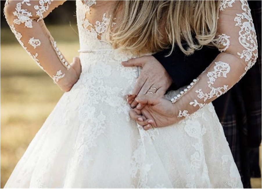 Plus Size Boho Wedding Dresses Bohemian Illusion Long Sleeve Crystals Belt Ivory Lace Bridal Gowns A e Vestidos De Novia