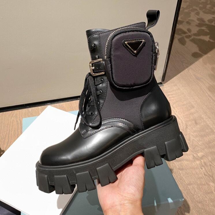P Triangle Brand Bag Boots 2022 New Muffin Thick Bottom Short Boots with Lace Up Gear Soled Genuine Leather Martin Boot 35-41, Blak matte
P Triangle Brand Bag Boots 2022 New Muffin Thick Bottom Short Boots with Lace Up Gear Soled Genuine Leather Martin Boot 35-41, Blak matte