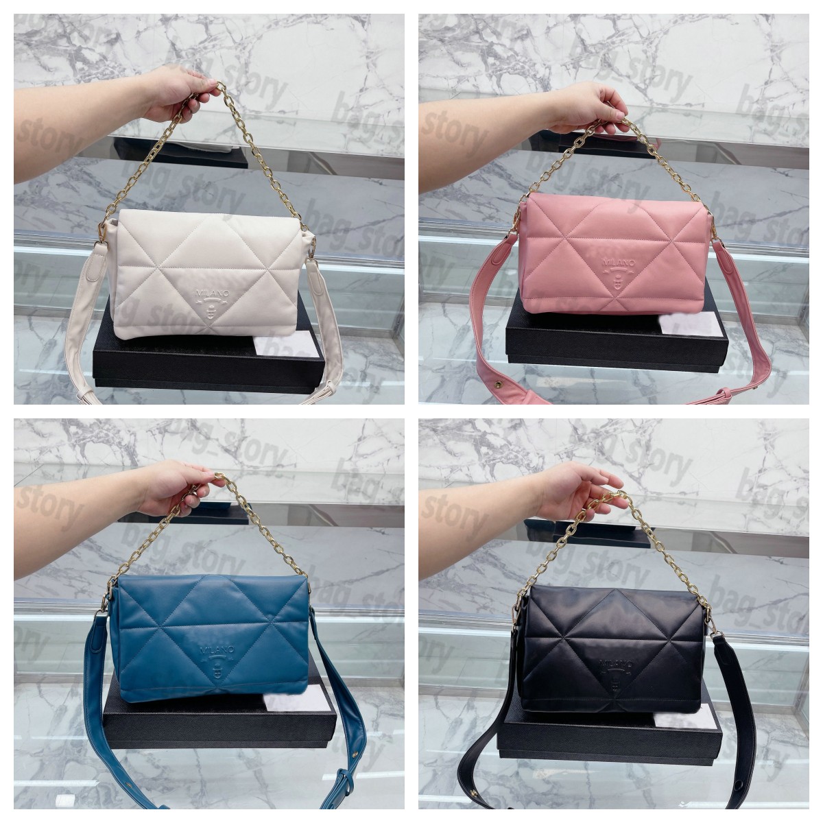 Women Cosmestic Bag Triangle Patchwork Chains Bags Front Open Flap Messenger Crossbody Shoulderbag Geometric Diamond Small Tote Phone Pouch Clutch Fashion Luxury
Women Cosmestic Bag Triangle Patchwork Chains Bags Front Open Flap Messenger Crossbody Shoulderbag Geometric Diamond Small Tote Phone Pouch Clutch Fashion Luxury