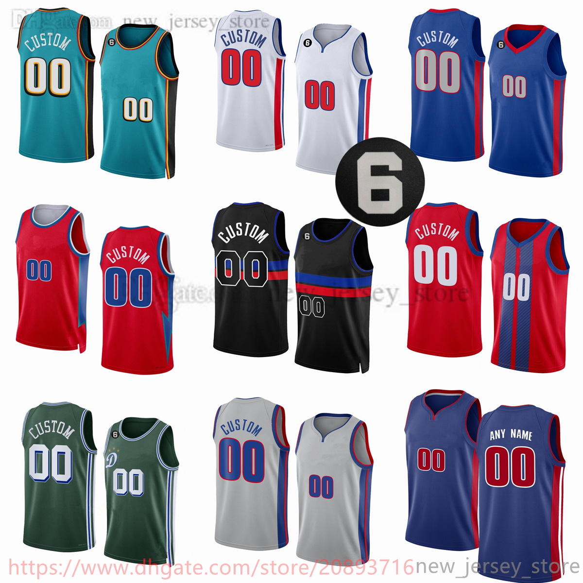 Custom 2022-23 New Printed Basketball Jerseys 23 Jaden Ivey 2 Cade Cunningham 0 Jalen Duren 35 Marvin Bagley III 44 Bojan Bogdanovic 7 Killian Hayes 41 Saddiq Bey 6 patch, Printed (with team logo)
Custom 2022-23 New Printed Basketball Jerseys 23 Jaden Ivey 2 Cade Cunningham 0 Jalen Duren 35 Marvin Bagley III 44 Bojan Bogdanovic 7 Killian Hayes 41 Saddiq Bey 6 patch, Printed (with team logo)