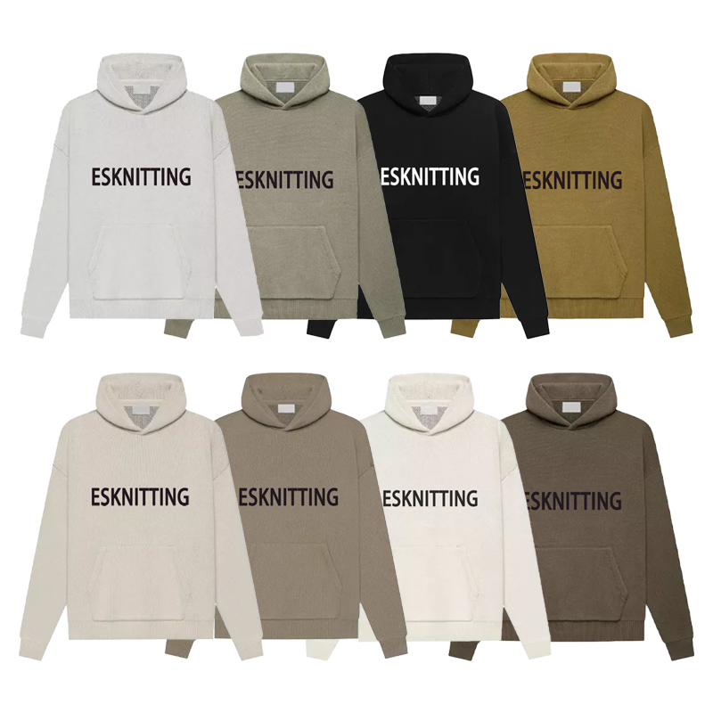 Ess Designer Sweaters essentials Fashion Men Hoodies Embroidery Knitting Long Sleeve Hoody Pullover Sweatshirts Knitted Top Letter New Colors
Ess Designer Sweaters essentials Fashion Men Hoodies Embroidery Knitting Long Sleeve Hoody Pullover Sweatshirts Knitted Top Letter New Colors