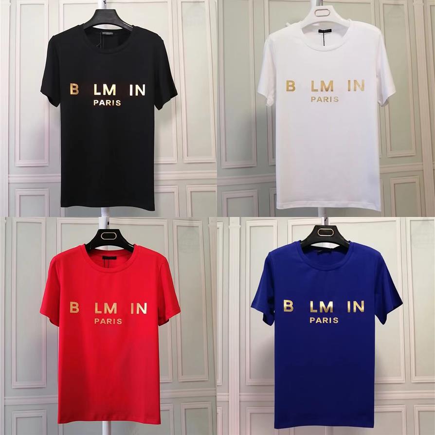 Bal Man gilt stamping lettering simple printing luxury T-shirt men's and women's loose top designer short sleeve, #1
Bal Man gilt stamping lettering simple printing luxury T-shirt men's and women's loose top designer short sleeve, #1