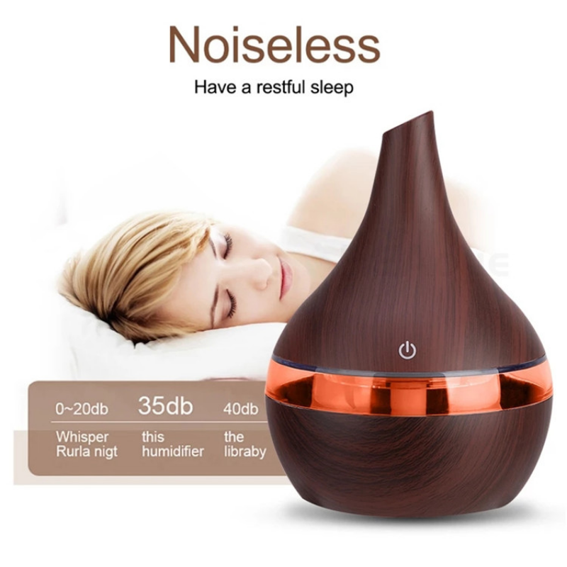 Top Humidifiers 300ml USB Electric Aroma Air Diffuser Wood Ultrasonic Humidifier Essential Oil Aromatherapy Cool Mist Maker for Home