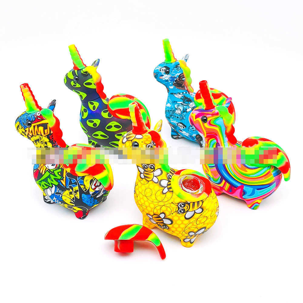 Smoking Pipe Unicorn Animal Silicone Spoon Pipe Two Styles Tobacco Wholesale Hand Ppies
Smoking Pipe Unicorn Animal Silicone Spoon Pipe Two Styles Tobacco Wholesale Hand Ppies