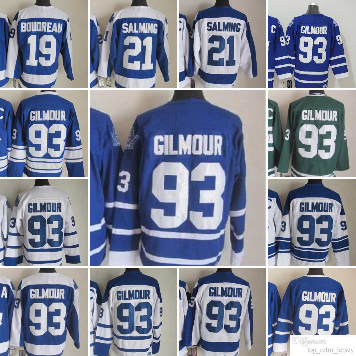 Movie CCM Vintage Ice Hockey 93 Doug Gilmour Jerseys 21 Borje Salming 19 Bruce Boudreau Men Embroidery Jersey White Blue Green, Separatejerseys. tell me on order
Movie CCM Vintage Ice Hockey 93 Doug Gilmour Jerseys 21 Borje Salming 19 Bruce Boudreau Men Embroidery Jersey White Blue Green, Separatejerseys. tell me on order