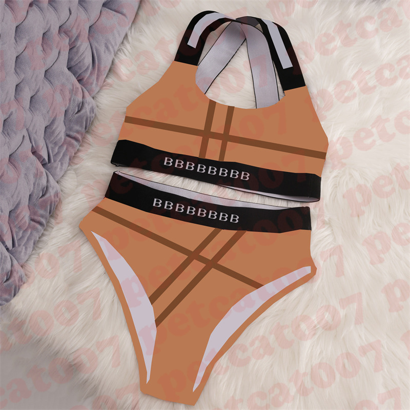 Classic Plaid Swimsuit Letter Logo Bikini For Women Sports Bra High Waist Swimwear Two Piece
Classic Plaid Swimsuit Letter Logo Bikini For Women Sports Bra High Waist Swimwear Two Piece