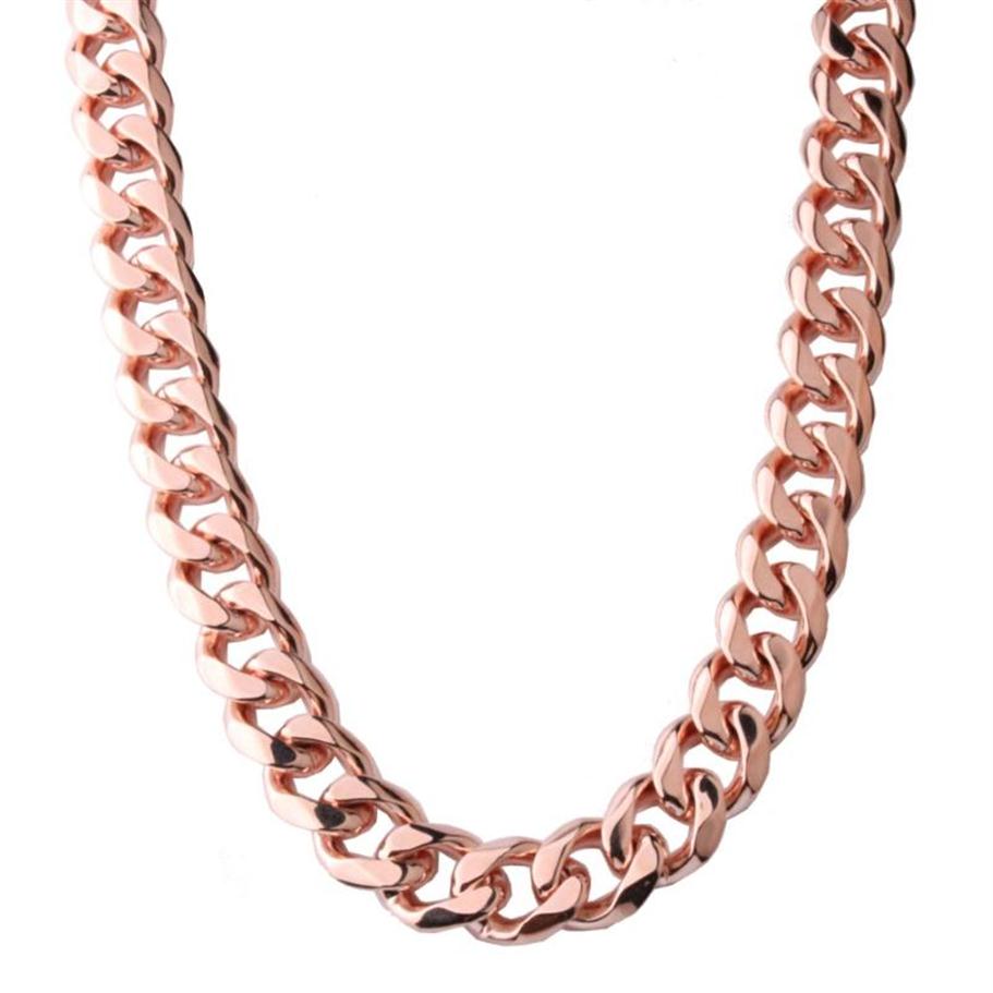 15mm Customization Length Trendy Mens Chain Rose Gold Color Stainless Steel Necklace For Men Curb Cuban Link Hip Hop Jewelry Chains239n 
15mm Customization Length Trendy Mens Chain Rose Gold Color Stainless Steel Necklace For Men Curb Cuban Link Hip Hop Jewelry Chains239n