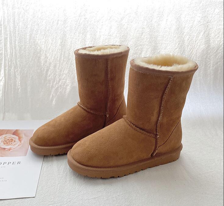 Australia Classic Warm Boots Womens Mini Half Snow Boot GS 585401 Winter Full fur Fluffy furry Satin Ankle Bootss Booties slippers wo juy