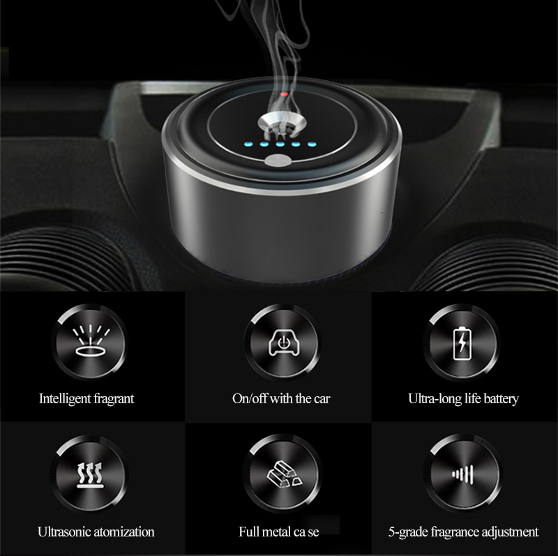 Essential Oils Diffusers Intelligent Car Scent Aroma hine USB Rechargeable Battery Oil Aromatherapy Fragrance Diffuser Air Freshener Switch with 22111