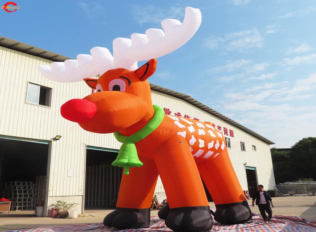 ship outdoor activities 6m 8m christmas decoration giant inflatable reindeer Christmas deer for