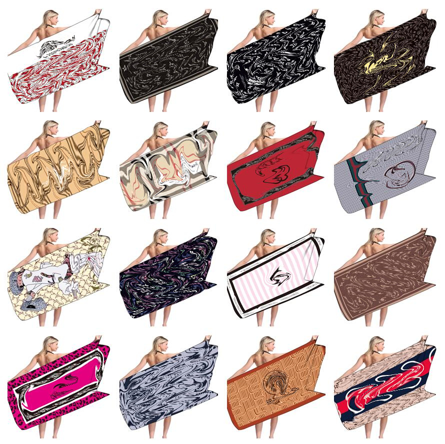 20 Designs Designer Beach Towel Fashion Letter Printed Women Home Bathtowel Wholesale Microfiber Girl Long Bath Towels HT1461, As picture
20 Designs Designer Beach Towel Fashion Letter Printed Women Home Bathtowel Wholesale Microfiber Girl Long Bath Towels HT1461, As picture