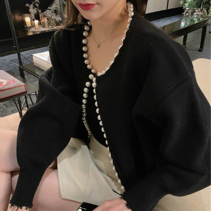 Women' Knits Women Elegant Pearls Trimmed Knit Cardigan Sweater Coat OL Pullovers Beading Jacket Crop Tops Sueter Mujer Autumn Winter 2022, Black
Women' Knits Women Elegant Pearls Trimmed Knit Cardigan Sweater Coat OL Pullovers Beading Jacket Crop Tops Sueter Mujer Autumn Winter 2022, Black