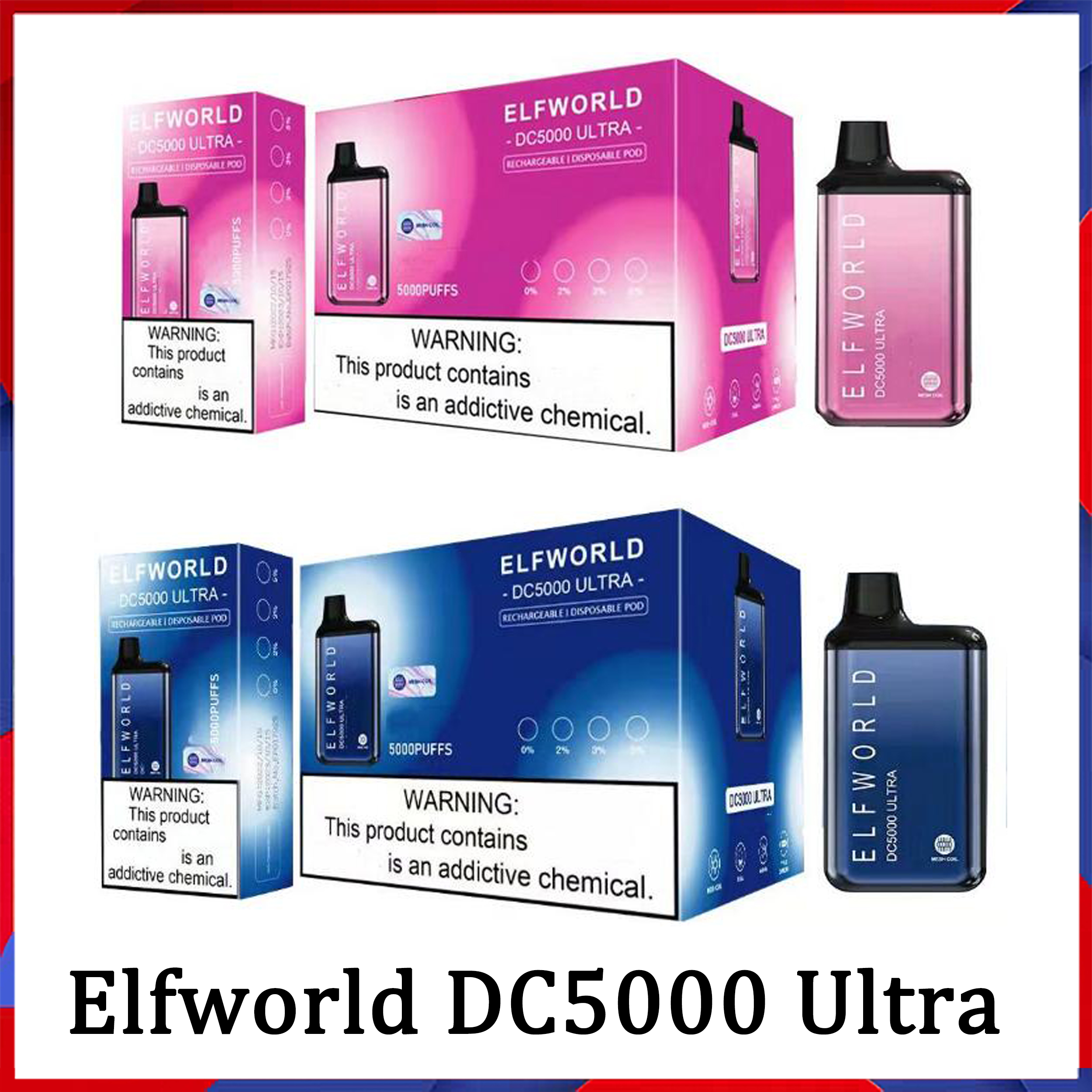 Original Elfworld Ultra 5000 Puffs Disposable Vape Pen E Cigarette With Rechargeable 650mAh Battery 13ml Prefilled Pod DC5000 Bar Kit 15 Flavors VS Elf bc5000
Original Elfworld Ultra 5000 Puffs Disposable Vape Pen E Cigarette With Rechargeable 650mAh Battery 13ml Prefilled Pod DC5000 Bar Kit 15 Flavors VS Elf bc5000