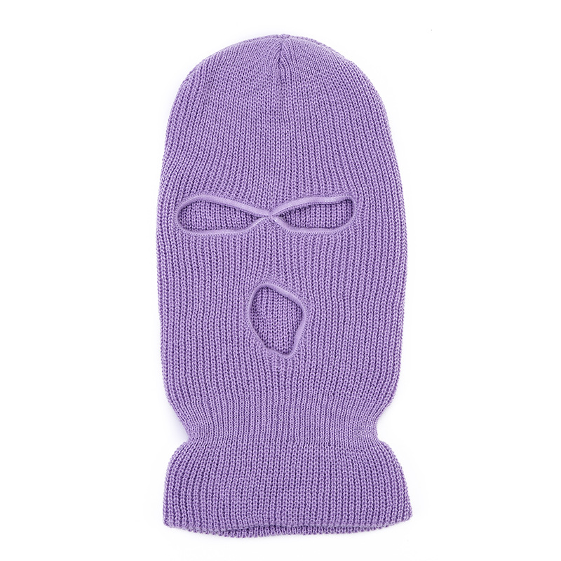 winter hat Personalized 3 Holes Embroidery Balaclava Face Mask Pink Neon Ski