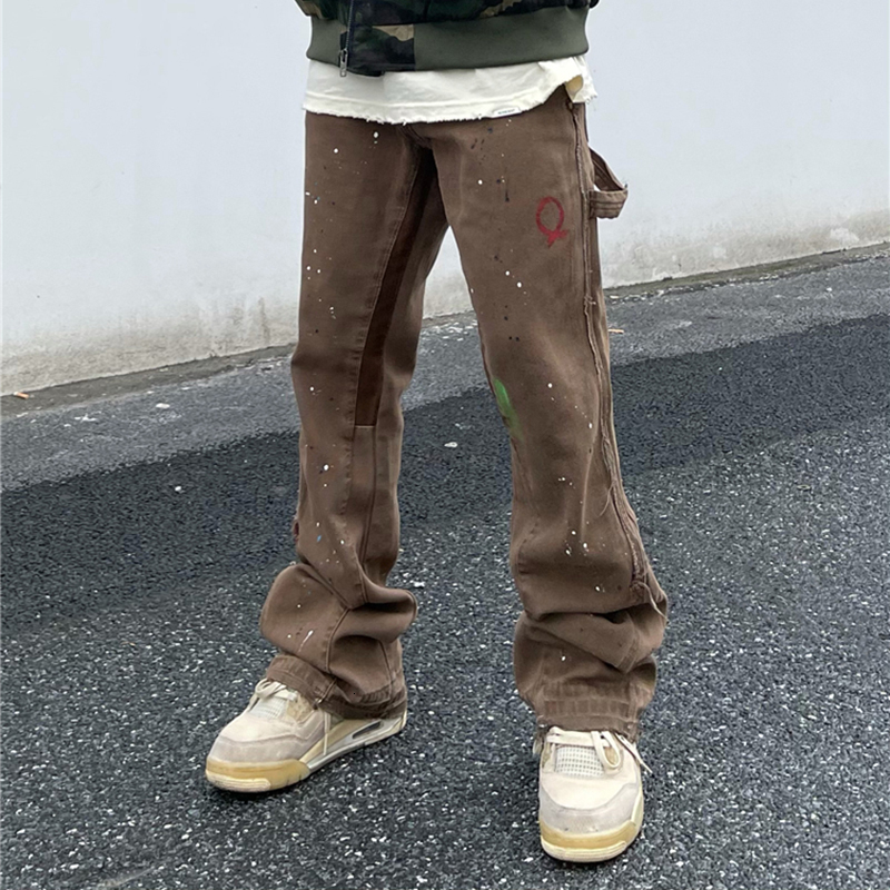 Men's Jeans Hip Hop Jeans Graffiti Cargo Trousers Men Patchwork Cargo Flared Pants Khaki Black Splash Ink Cargo Straight Leg Men Jeans Khaki 221118
Men's Jeans Hip Hop Jeans Graffiti Cargo Trousers Men Patchwork Cargo Flared Pants Khaki Black Splash Ink Cargo Straight Leg Men Jeans Khaki 221118