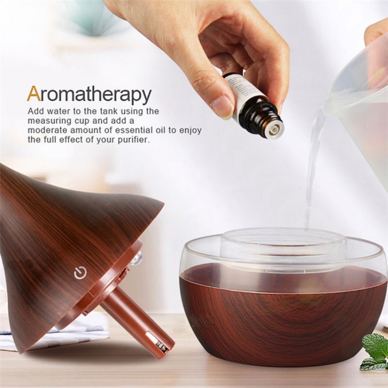 Top Humidifiers 300ml USB Electric Aroma Air Diffuser Wood Ultrasonic Humidifier Essential Oil Aromatherapy Cool Mist Maker for Home