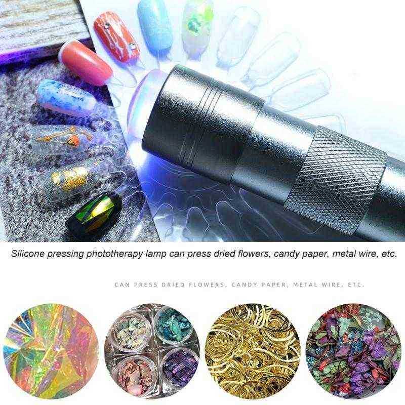 Nail Dryers Handheld Art Uv Press Light Lamp with Jelly Silicone Stamper Head Stamp Polish Print Quick Dry Manicure 220225