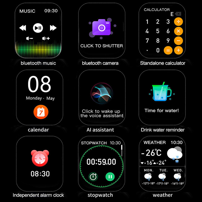 Sportwatch Smart Watch Series 10 S10 9 46mm 45mm 49mm Men Women Watch 2.1" Wristband Wireless Charging Strap Box Bracelet Smartwatch Ultra 2 Spor