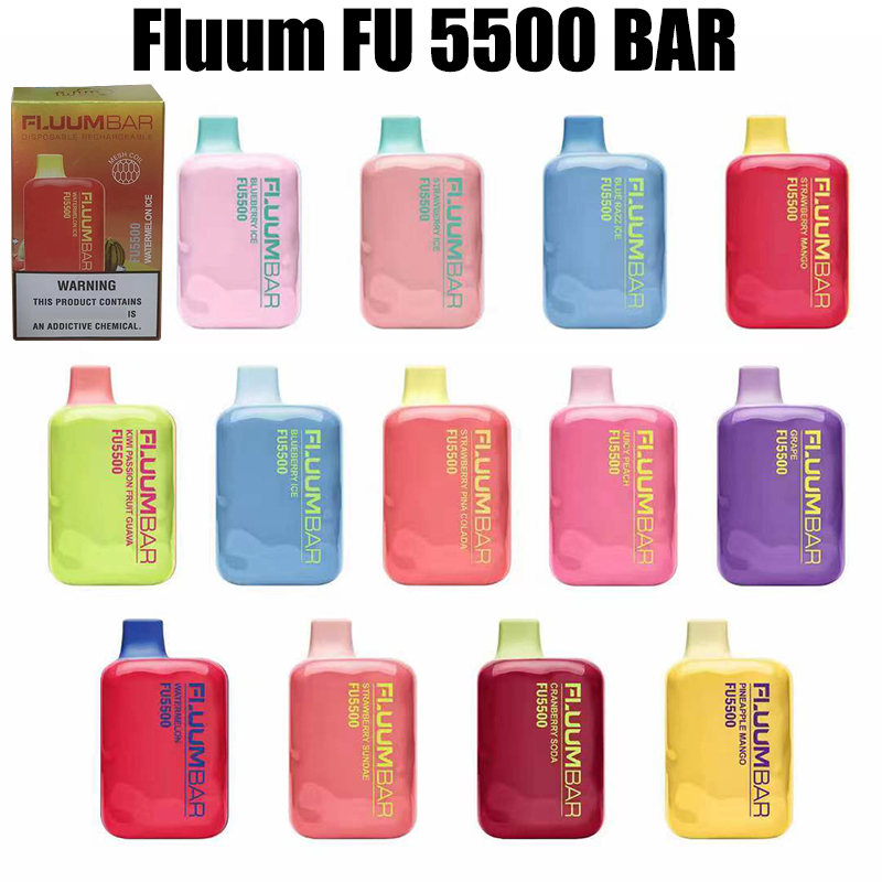 Authentic Fluum 5500 puffs Disposable Bar vape pen E cigarette 650mAh rechargerable battery 13ml per-filled pod cartridges 13 flavors
Authentic Fluum 5500 puffs Disposable Bar vape pen E cigarette 650mAh rechargerable battery 13ml per-filled pod cartridges 13 flavors