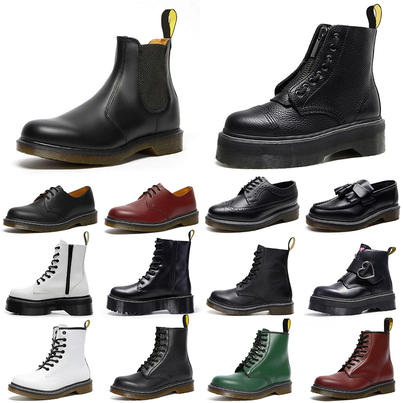 designer boots shoes men women snow booties black white fashion classic ankle short dr martin doc marten martines martens doc martins outdoor winter warm boot