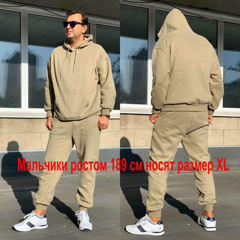 Womens Two Piece Pants Tangada Women couple sweatshirt fleece 100% cotton amygreen oversized hood hoodies sweatshirts SD60 221117