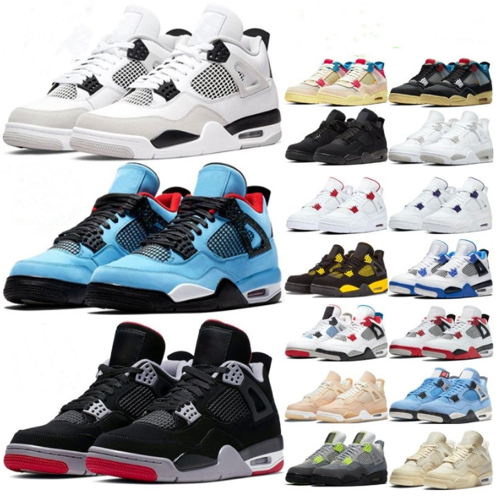4 4s basketball shoes mens womens Blak Cat Canvas Military Black Canyon Purple Infrared Red Thunder Zen Master Neon Sail What The Spors sneakers jordens, Color 1
4 4s basketball shoes mens womens Blak Cat Canvas Military Black Canyon Purple Infrared Red Thunder Zen Master Neon Sail What The Spors sneakers jordens, Color 1