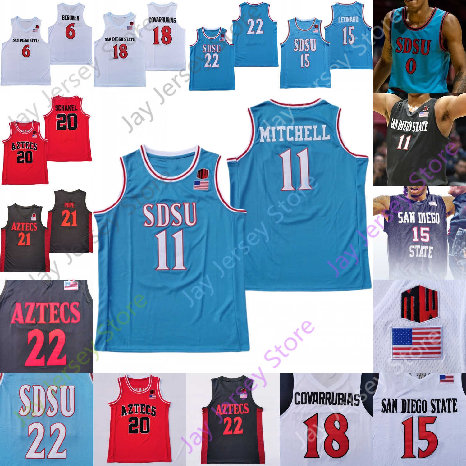 San Diego State Aztecs Basketball Jersey Ncaa College Leonard Che Evans Lamont Butler Keshad Johnson Keith Dinwiddie Jr. Terrell Gomez, Baby blue 2020
San Diego State Aztecs Basketball Jersey Ncaa College Leonard Che Evans Lamont Butler Keshad Johnson Keith Dinwiddie Jr. Terrell Gomez, Baby blue 2020
