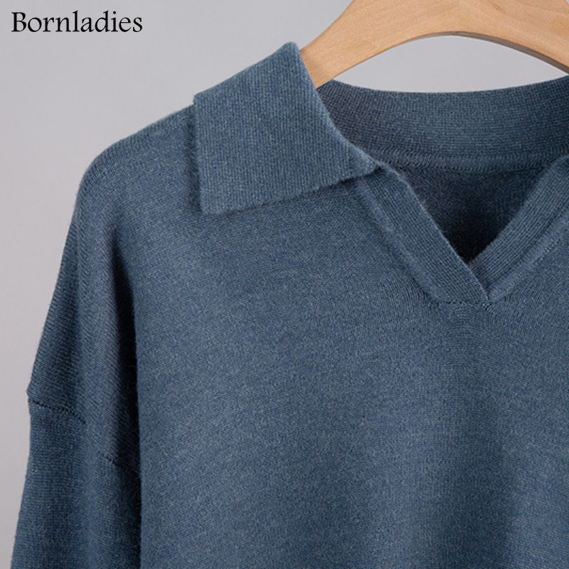 Womens Two Piece Pants Bornladies Winter Thick Women Knitted Suits Cashmere Soft 2 Pieces Sets Female Polo Neck Sweater Wide Leg Outfit 221117