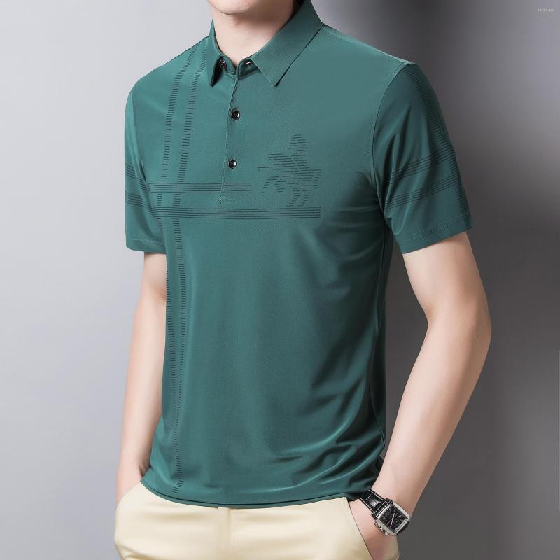 Men's Polos Summer Young And Middle-aged Korean Men's Short-sleeved T-shirt Male Father Ice Silk Loose Lapel Half-sleeved Polo Shirt, Black
Men's Polos Summer Young And Middle-aged Korean Men's Short-sleeved T-shirt Male Father Ice Silk Loose Lapel Half-sleeved Polo Shirt, Black
