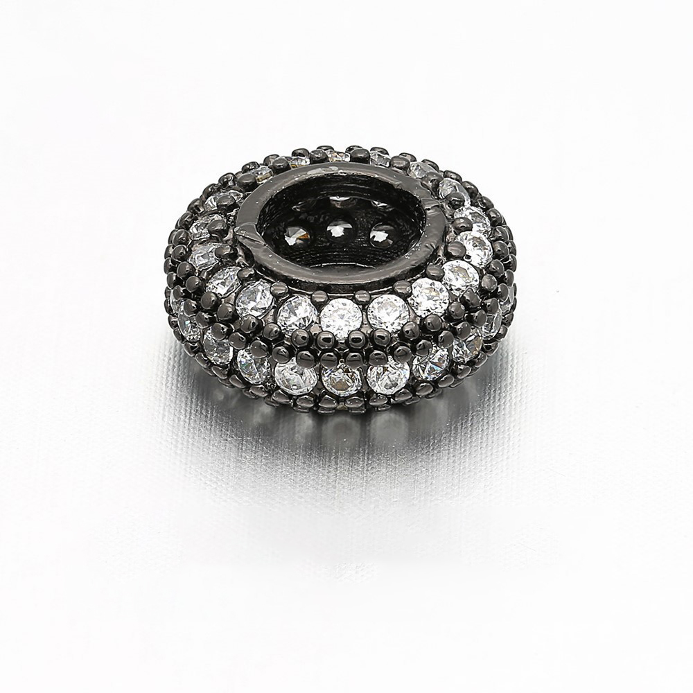 CZ Micro Pave DIY Spacer Beads Charms for Bracelet Necklace Making