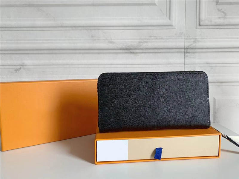 High Quality CLEMENCE Designers pu Leather Single Zipper Wallets Luxury Coin Purse Card Holder Long Clutch Wallet With Box serial number 60017 New