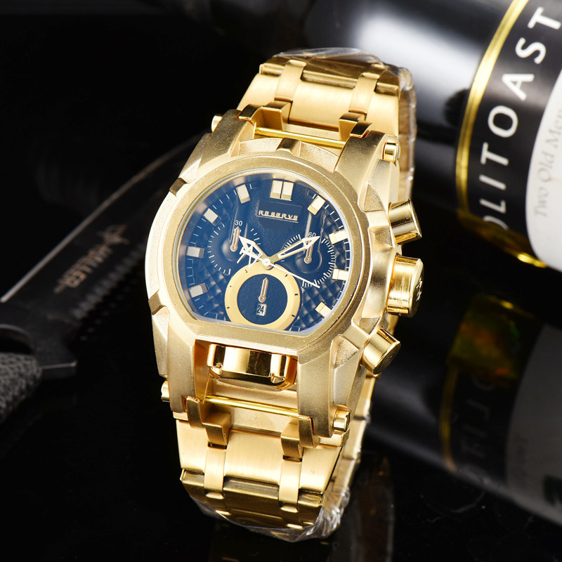 Men's sports quartz watch INVICTO Reserve Bolt Zeus 57M folding clasp compass steel wire large dial world time
Men's sports quartz watch INVICTO Reserve Bolt Zeus 57M folding clasp compass steel wire large dial world time