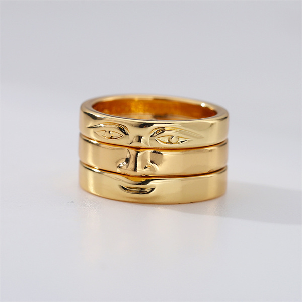 Fashion David Eye Band Rings Women's Gold Plated Retro Face Triple Finger Ring Set Handmade New Christmas emo Jewelry AB1060
Fashion David Eye Band Rings Women's Gold Plated Retro Face Triple Finger Ring Set Handmade New Christmas emo Jewelry AB1060