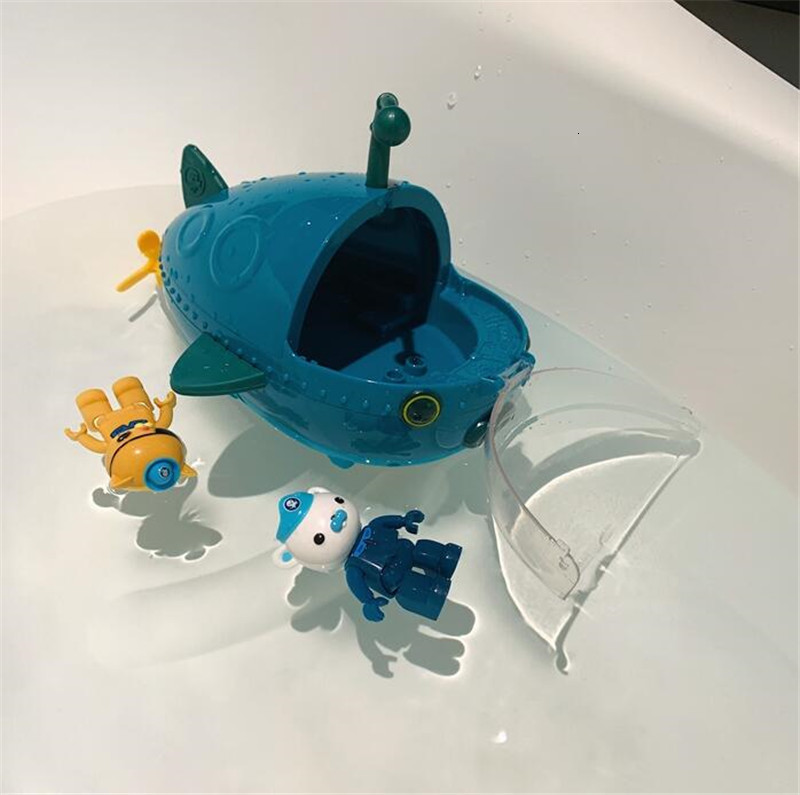 Bath Toys Octonauts Toy Kids Submarine Lantern Fish Boat Figure Model Doll Children Water Gun Birthday Gift 221118