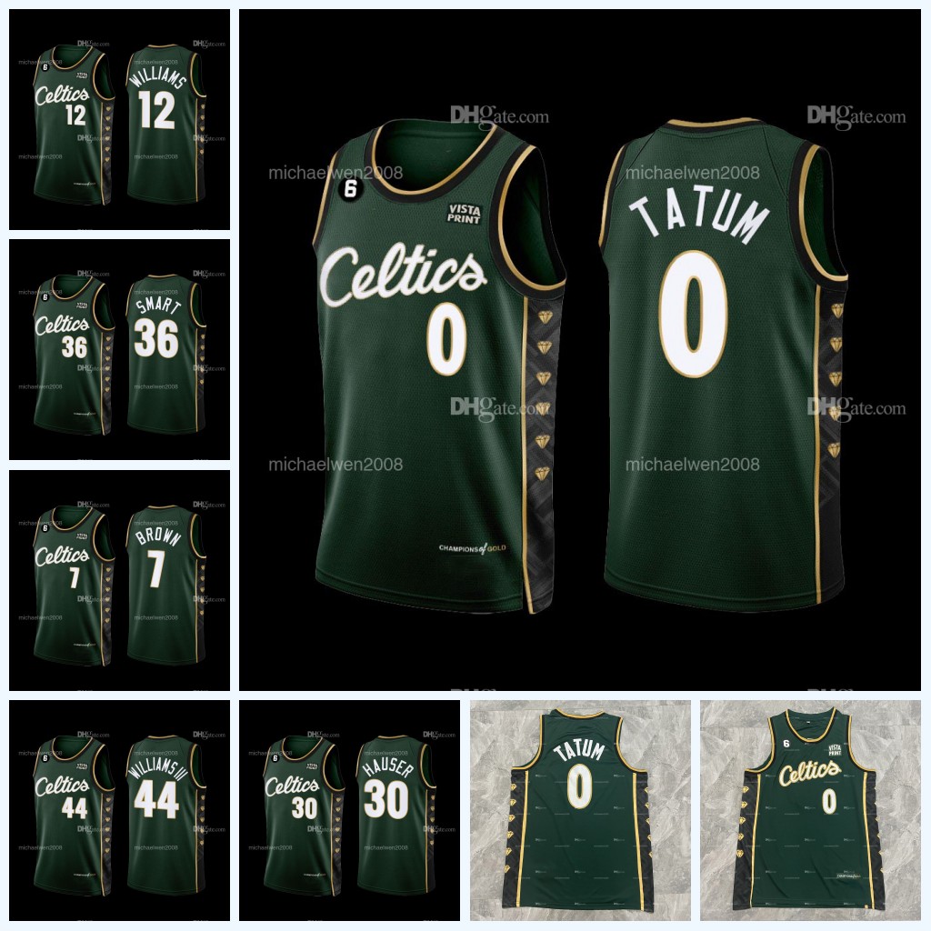 CUSTOM Celtic Jayson 0 Tatum Jersey Al 42 Horford Jaylen 7 Brown Marcus 36 Smart 9 Derrick White 27 Daniel Theis 12 Grant Williams Basketball Jersey, Green
CUSTOM Celtic Jayson 0 Tatum Jersey Al 42 Horford Jaylen 7 Brown Marcus 36 Smart 9 Derrick White 27 Daniel Theis 12 Grant Williams Basketball Jersey, Green