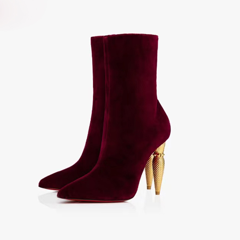 Pumps Woman Boots Outdoor Shoes High Heels Women Ankle Boot Sexy Pointed-Toe New Season Booty Style For Delicate Short Booties Luxury Designer Fashion Boots, Burgundy
Pumps Woman Boots Outdoor Shoes High Heels Women Ankle Boot Sexy Pointed-Toe New Season Booty Style For Delicate Short Booties Luxury Designer Fashion Boots, Burgundy