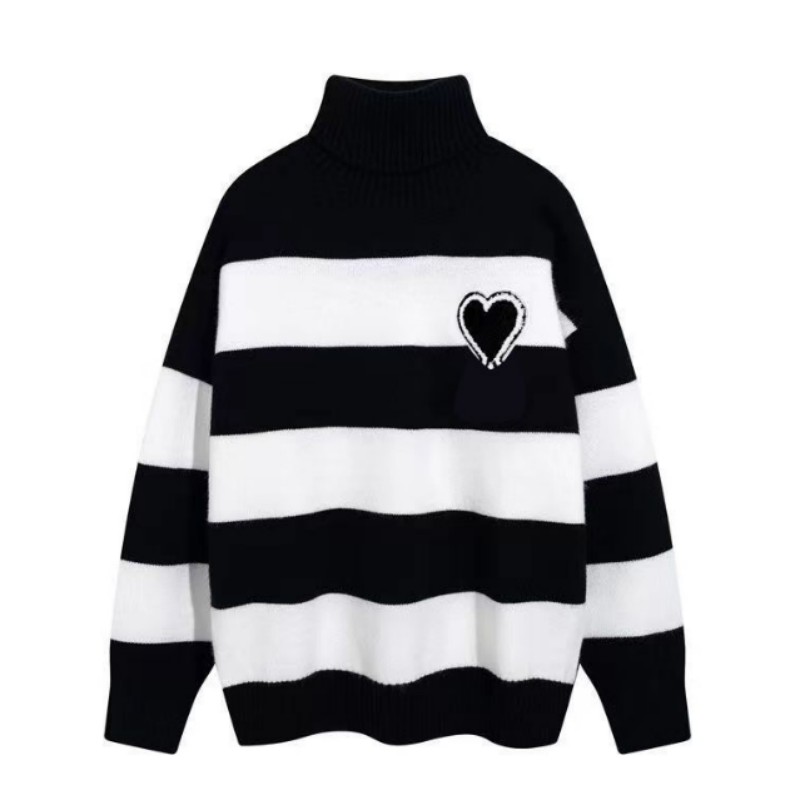 Men Sweater Pullover designer sweaters High collar Warm outdoor Long sleeve Sweater Sweatshirt Embroidery Stripe Knitwear Clothing Autumn Winter Clothes 6styles
Men Sweater Pullover designer sweaters High collar Warm outdoor Long sleeve Sweater Sweatshirt Embroidery Stripe Knitwear Clothing Autumn Winter Clothes 6styles