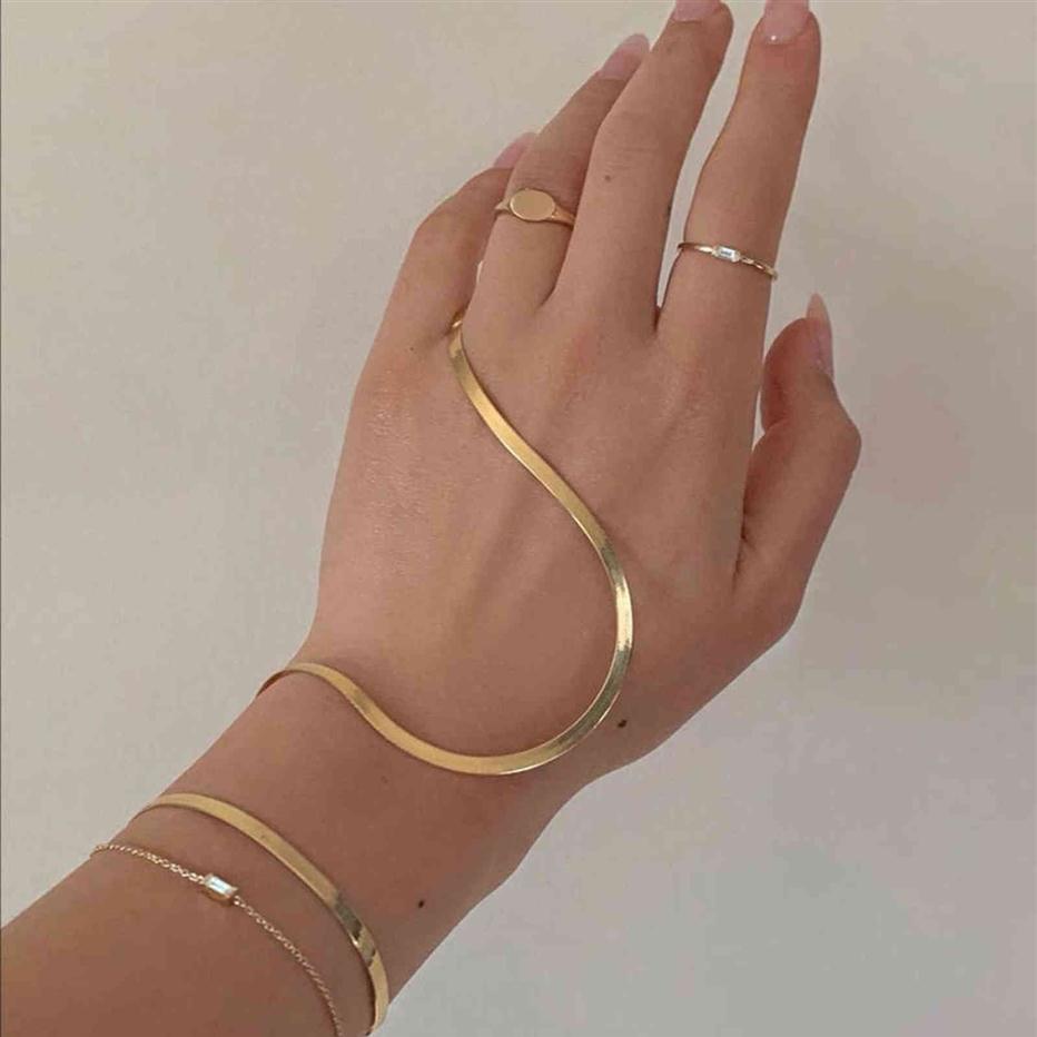 2021stainless Steel 4mm Herringbone Chain Gold Bracelets Bangles for Women 18k Plated Snake Wristbands269J
2021stainless Steel 4mm Herringbone Chain Gold Bracelets Bangles for Women 18k Plated Snake Wristbands269J