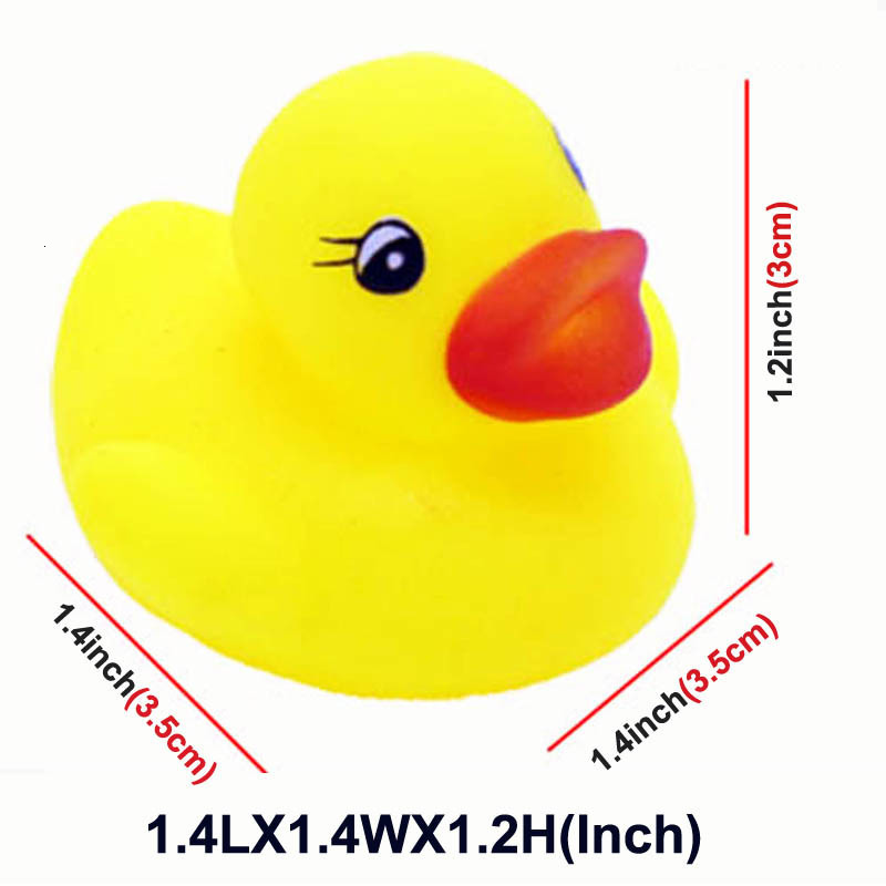 Bath Toys 20 300pcs Baby Swimming Pool ing Ducks Water Game Float Squeaky Sound Rubber for Children Gifts 221118