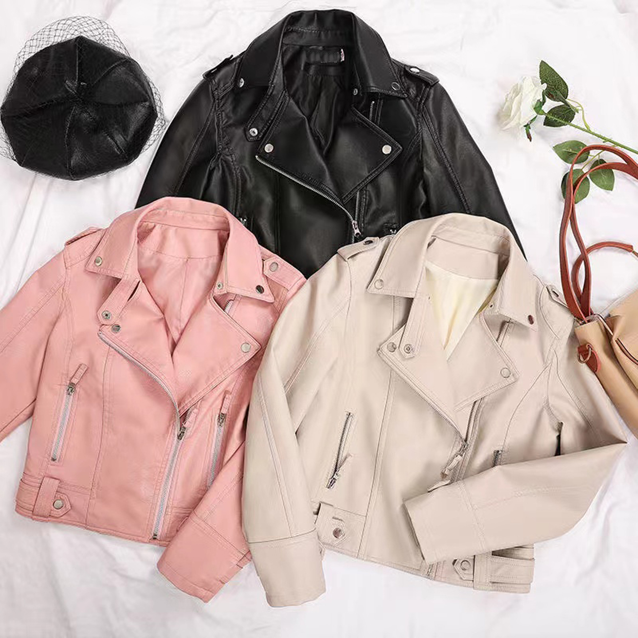 Womens Jackets Woman Coats Autumn Spring Style Slim For Lady Genuine Leather Jacket Designer Coat E618