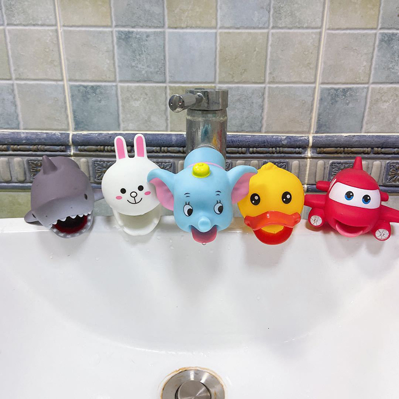 Bath Toys Lovely Cartoon Faucet Extender Kids Hand Washing In Bathroom Sink Accessories Kitchen Convenient Baby Helper Toy 221118