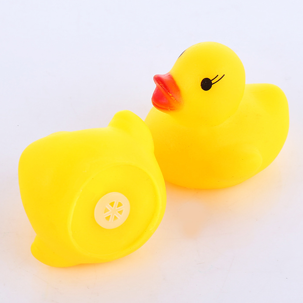 Bath Toys 20 300pcs Baby Swimming Pool ing Ducks Water Game Float Squeaky Sound Rubber for Children Gifts 221118
