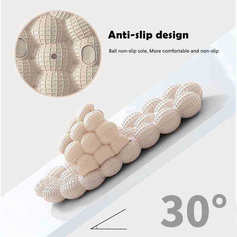 Summer New Slippers Bubble Ball Massage Sole Women Sandals Cozy Couples Bathroom Slides Indoor Outdoor AntiSlip Sandals Shoes J220716
