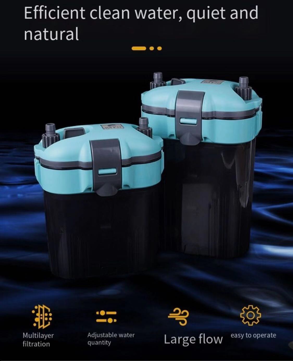 Filtration Heating Fish tank external filter barrel threeinone water purification circulating filter pump hanging waterfall aquarium accessories 22111