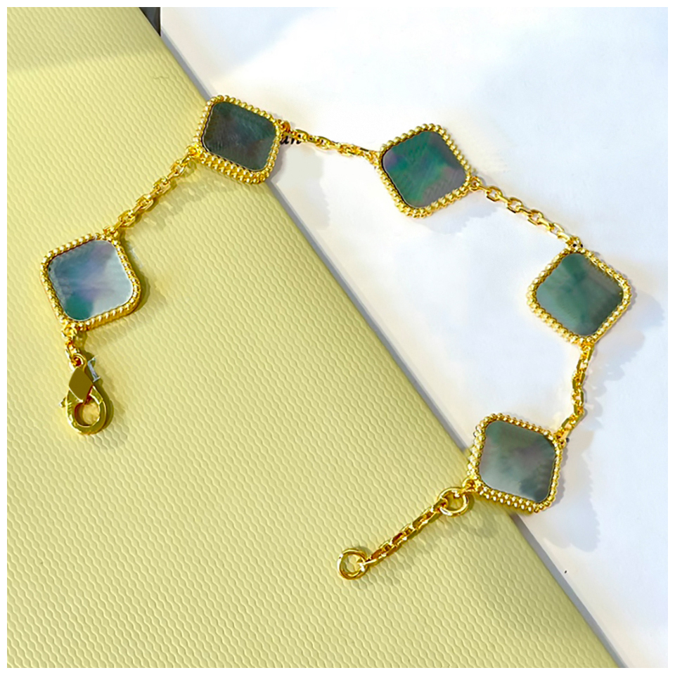 Clover Bracelets Clovers Bracelet Gold Chain Bangle Links Braclets Designer Designer Armband Bangles Design Chains Shamrock Braclet Pulsera De Tr