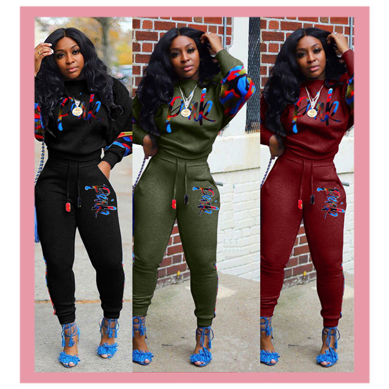 Women Two Piece Pants Print Letter 2 Set Women Tracksuit Top Sweatshirt Sports suit Jogging Femme Sets Outfits Matching Clothing 221119, Army green
Women Two Piece Pants Print Letter 2 Set Women Tracksuit Top Sweatshirt Sports suit Jogging Femme Sets Outfits Matching Clothing 221119, Army green